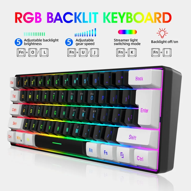 Keyboard and Mouse 60% Compute - Gaming Keyboard And Mouse Combo Wireless recension och pris