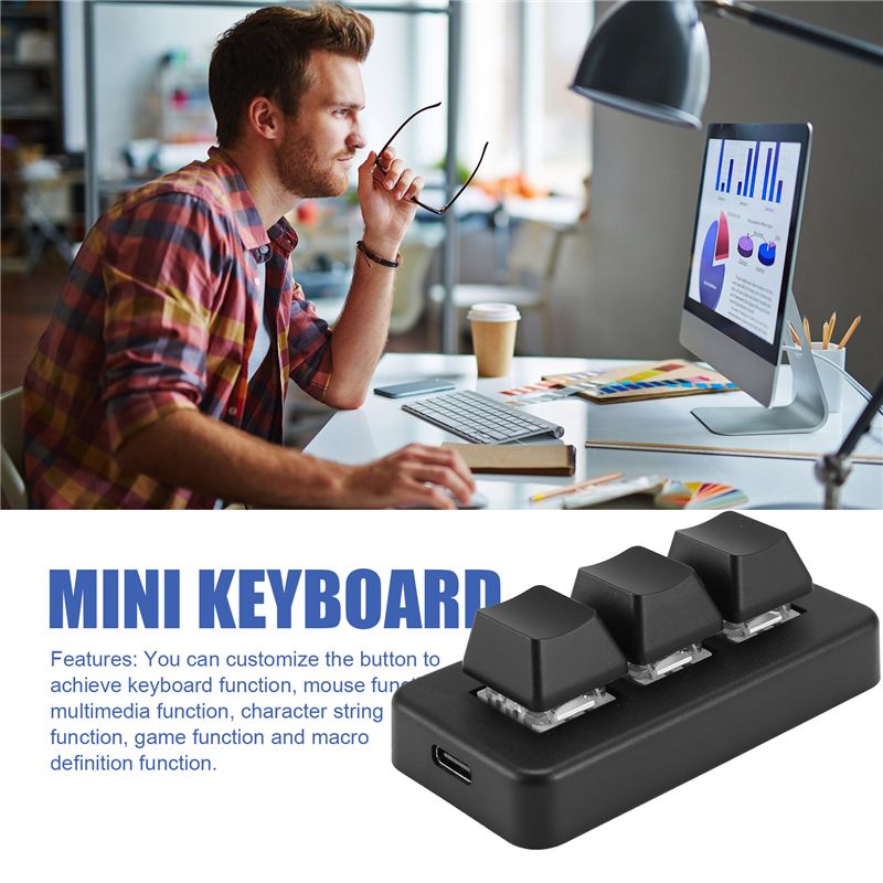 MK321 Progammable Macro Mini K - Gaming Keyboard Mini Mechanical recension och pris