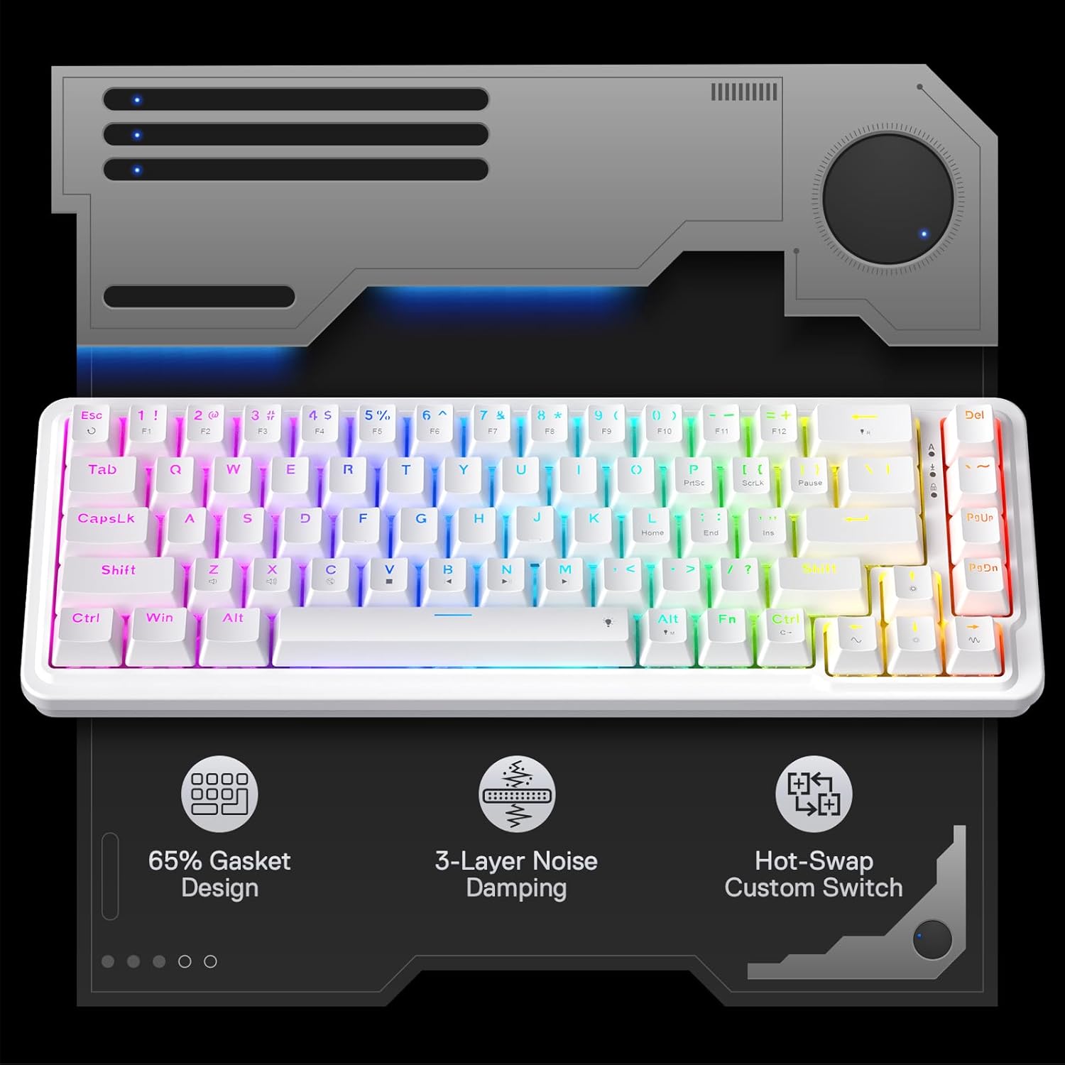 Redragon K709 65% Wired Gasket - Gaming Keyboard No Noise recension och pris