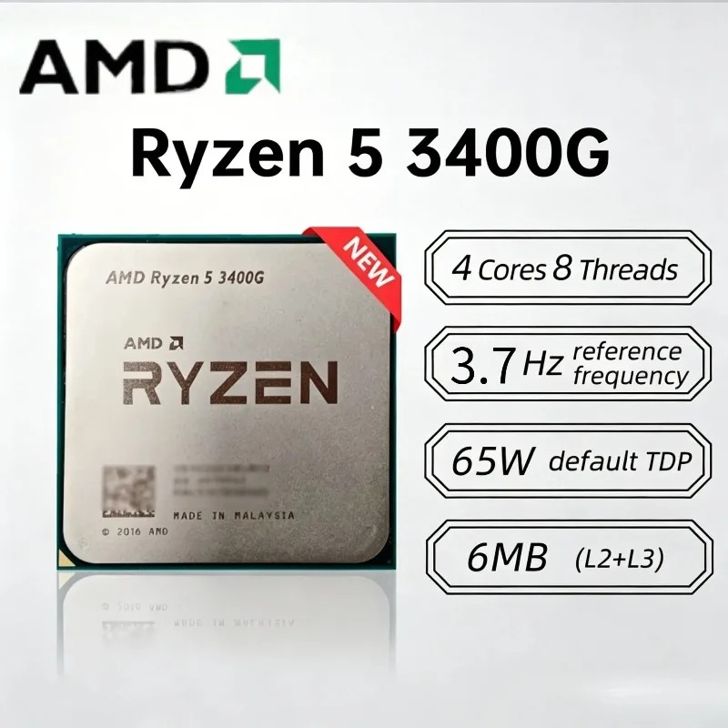 AMD Ryzen 5 3400G 4 Core 8 Thr - Amd Cpu Ryzen 5 recension och pris