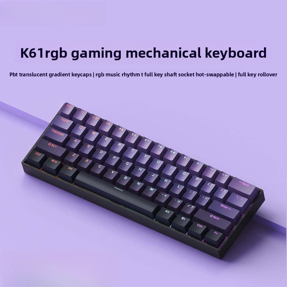 Teclado 60% wireless bluetooth - Gaming Keyboard Mini Mechanical recension och pris