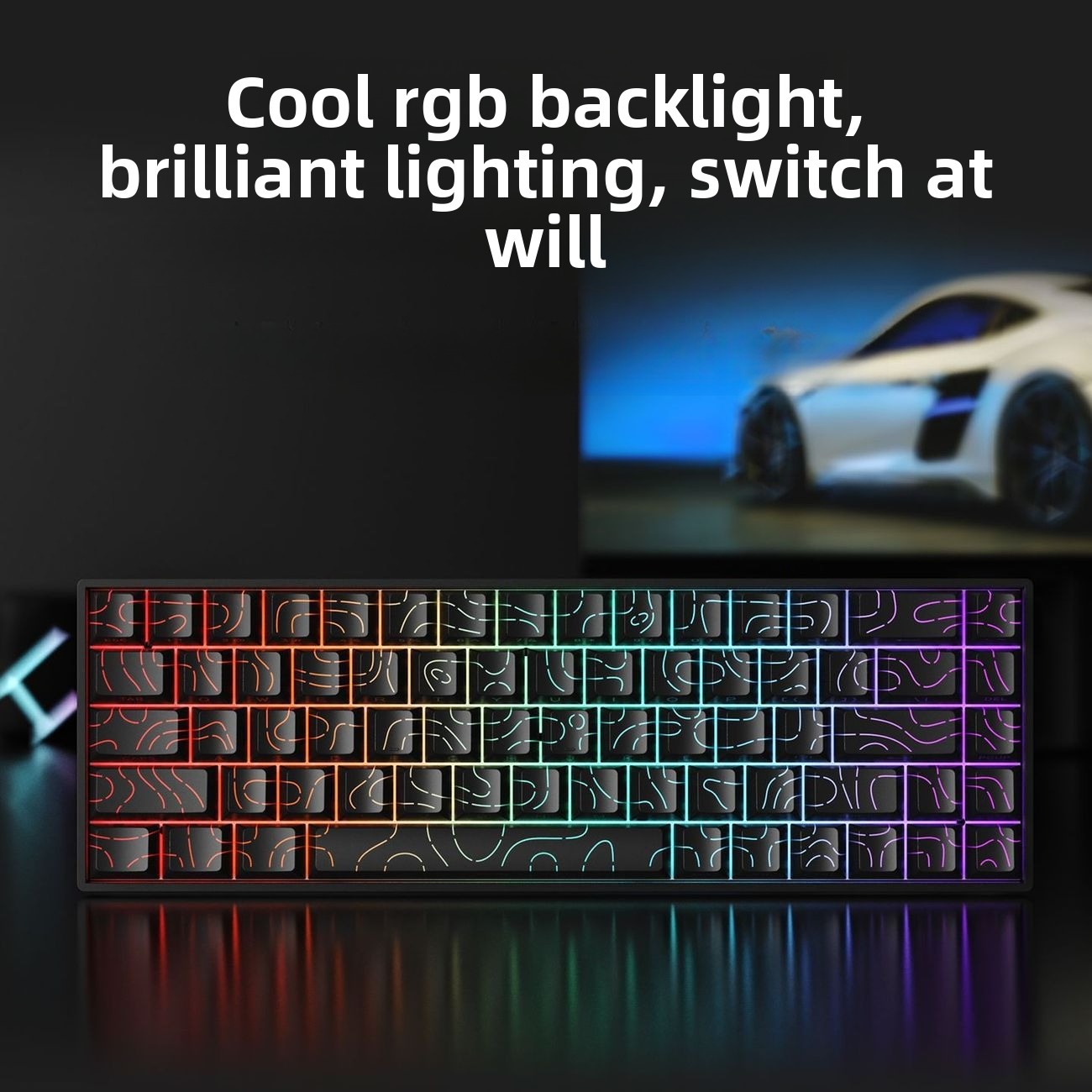 Teclado 60% wireless bluetooth - Gaming Keyboard Mini Mechanical recension och pris