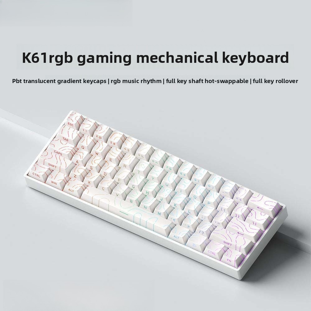 Teclado 60% wireless bluetooth - Gaming Keyboard Mini Mechanical recension och pris