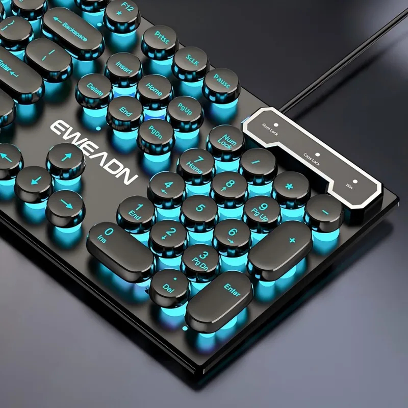 Retro Punk Mechanical Feel Key - Gaming Keyboard No Rgb recension och pris
