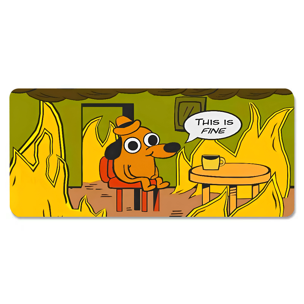 This Is Fine Dog Dachshund Mou - Gaming Keyboard High Ground recension och pris