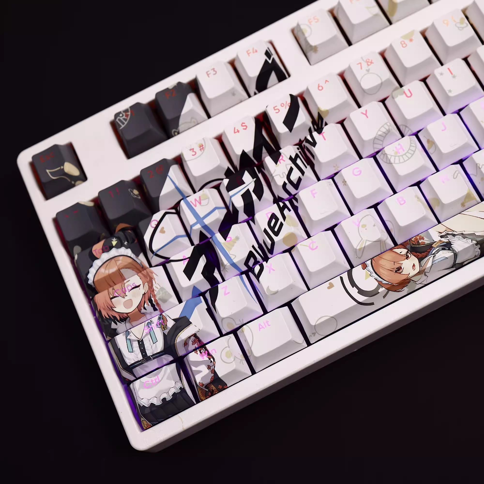 108 Keys/set Blue Archive Mika - Gaming Keyboard Blue recension och pris