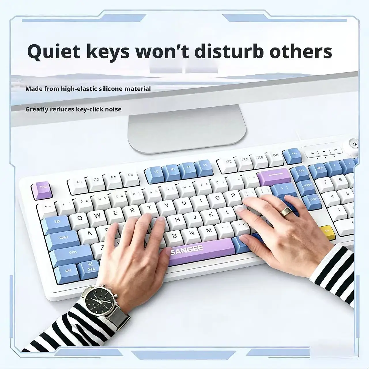 98Keys Wired Keyboard RGB Glow - Gaming Keyboard No Noise recension och pris
