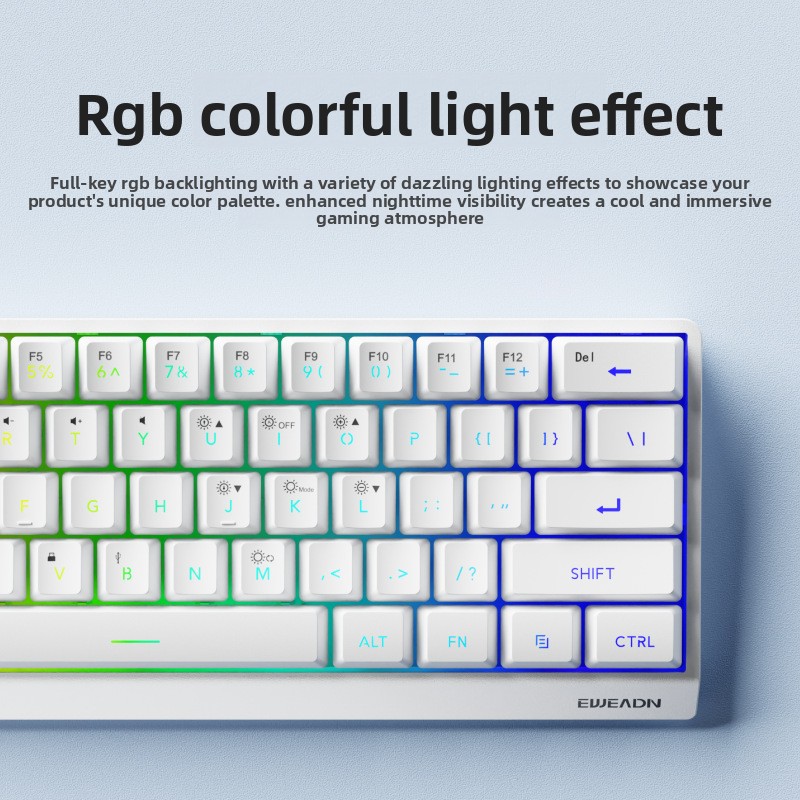 61 keys wireless Mini keyboard - Gaming Keyboard No Noise recension och pris