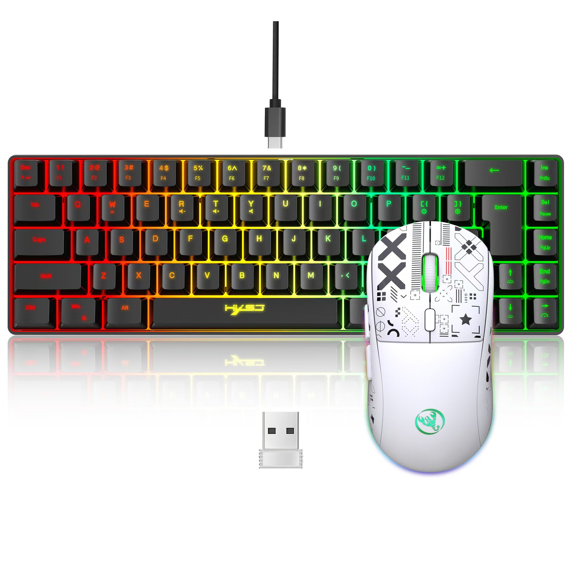 60% gaming Keyboard and mouse  - Keyboard Mouse Bundle Gaming recension och pris