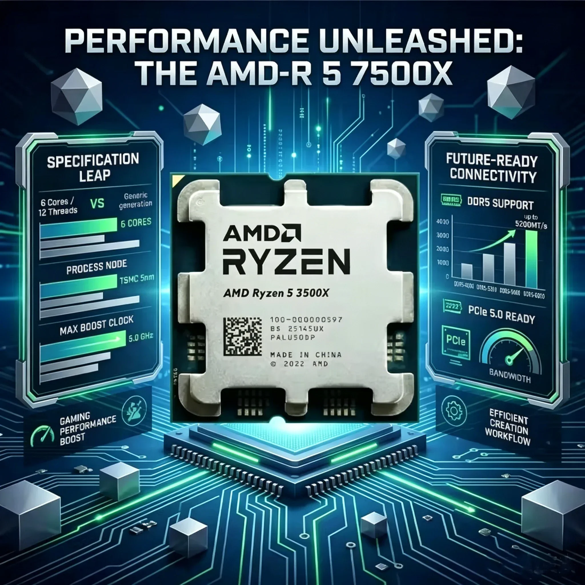 AMD Ryzen 5 3500X R5 3500X Des - Amd Cpu Ryzen 5 recension och pris