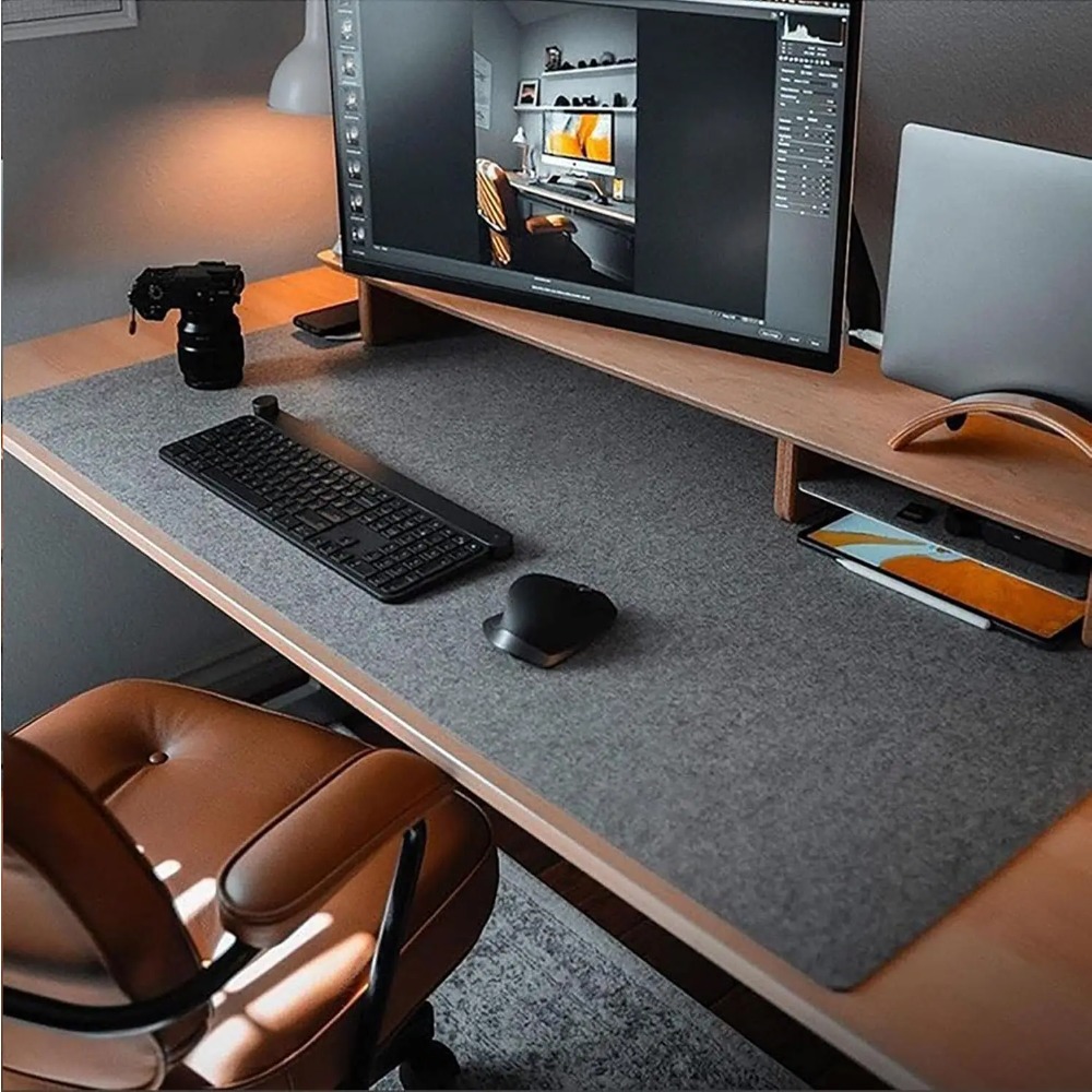 Felt Desk Mat Computer Mat for - Gaming Keyboard And Mouse Pad recension och pris