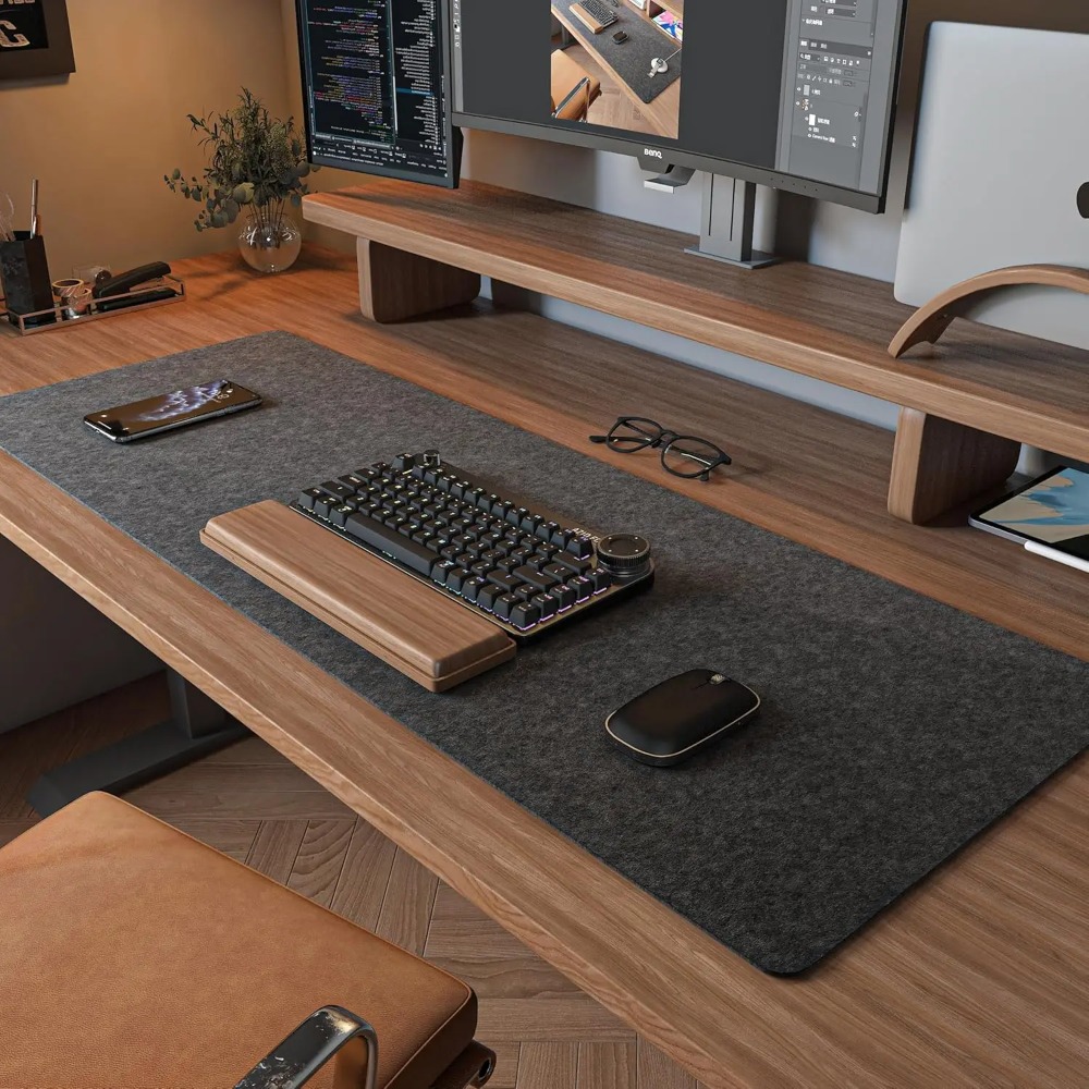 Felt Desk Mat Computer Mat for - Gaming Keyboard And Mouse Pad recension och pris