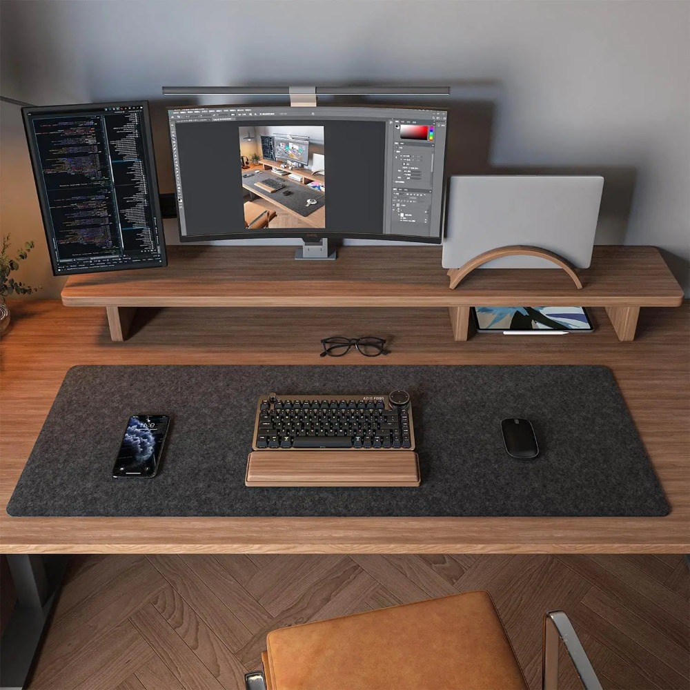 Felt Desk Mat Computer Mat for - Gaming Keyboard And Mouse Pad recension och pris