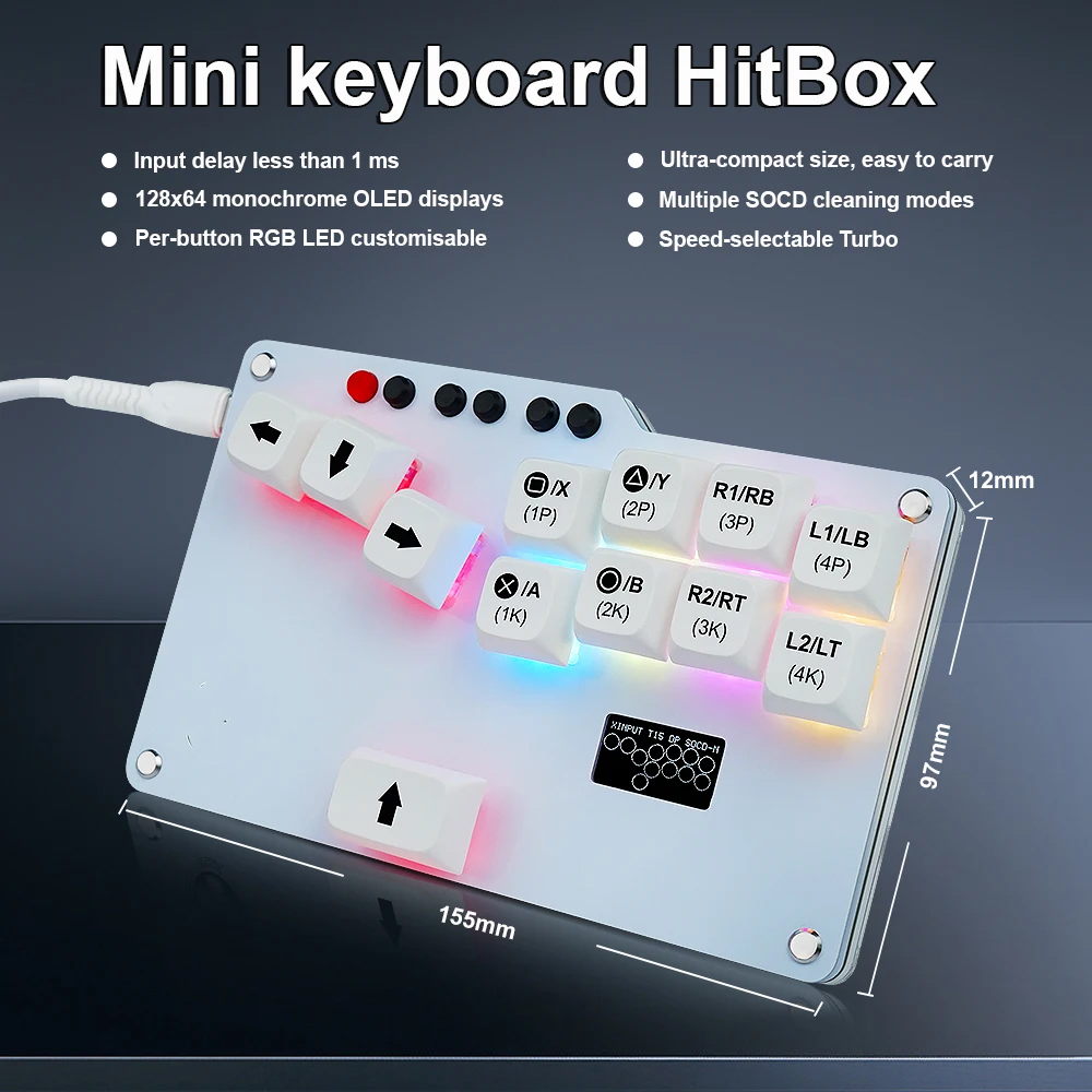 Hitbox Mini GP2040 CE Fightsti - Gaming Keyboard No Rgb recension och pris