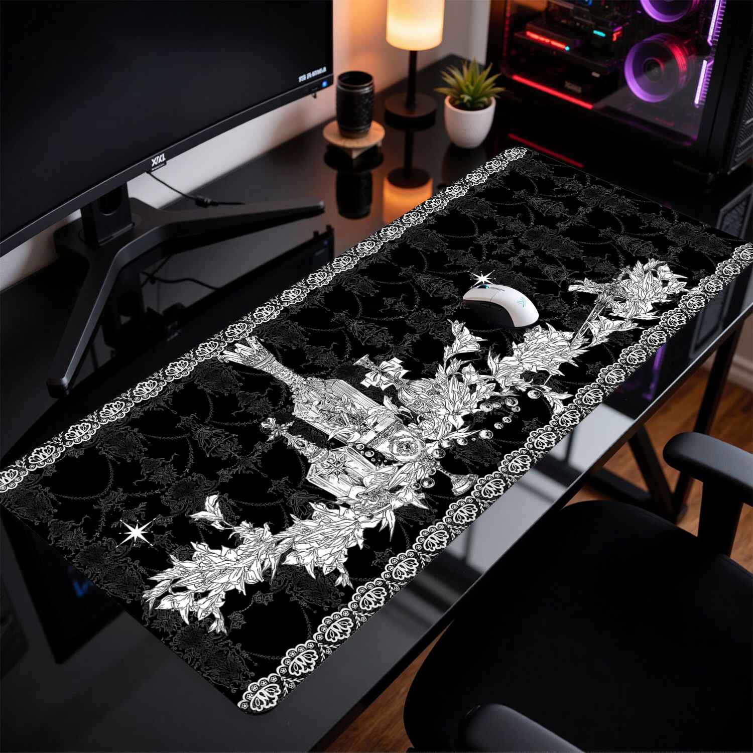 Divine Realm Gothic Building M - Gaming Keyboard And Mouse Pad recension och pris