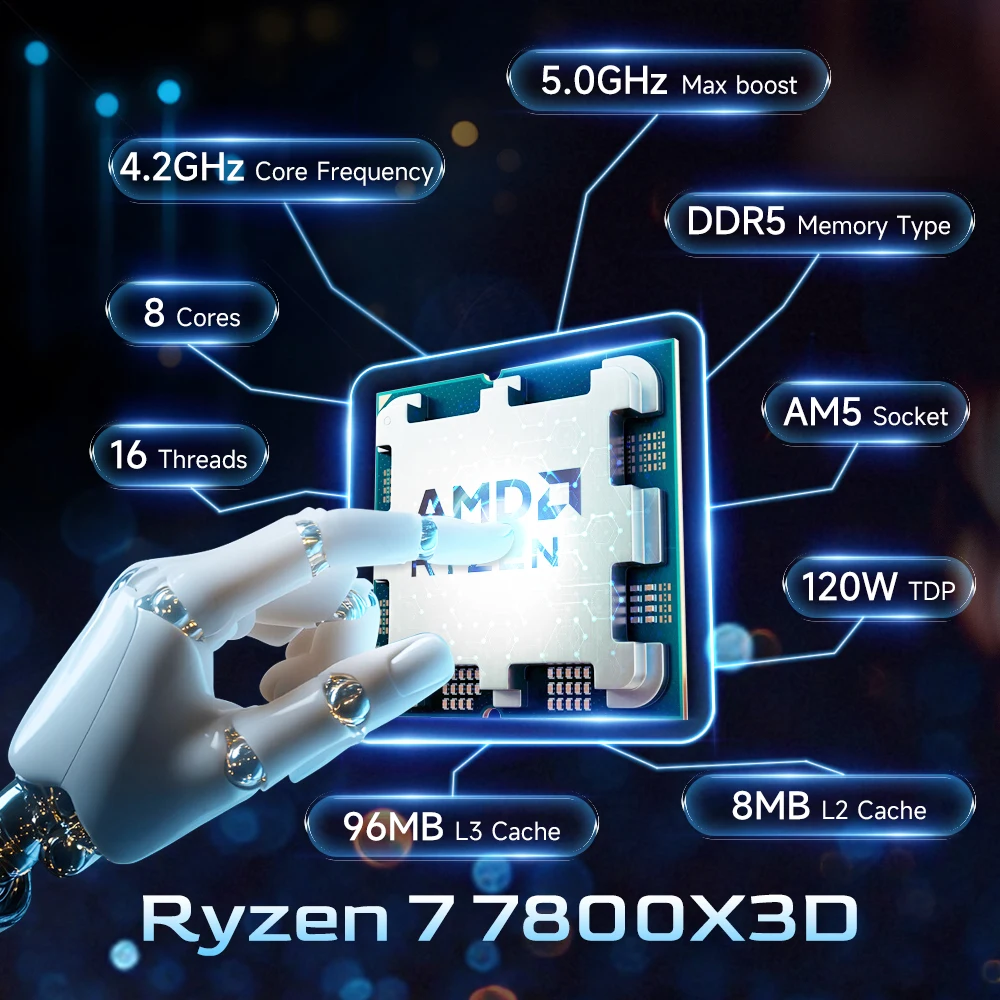 AMD Ryzen 7 7800X3D Desktop Pr - Amd Cpu Ryzen 7 recension och pris