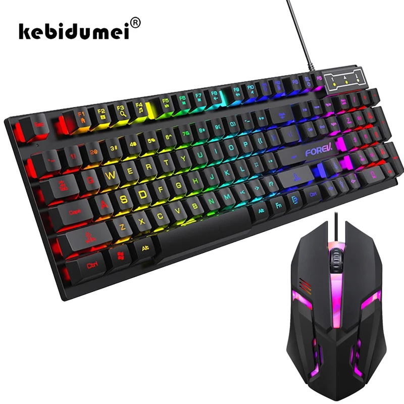 104 Key Backlit Mechanical Key - Keyboard Mouse Bundle Gaming recension och pris