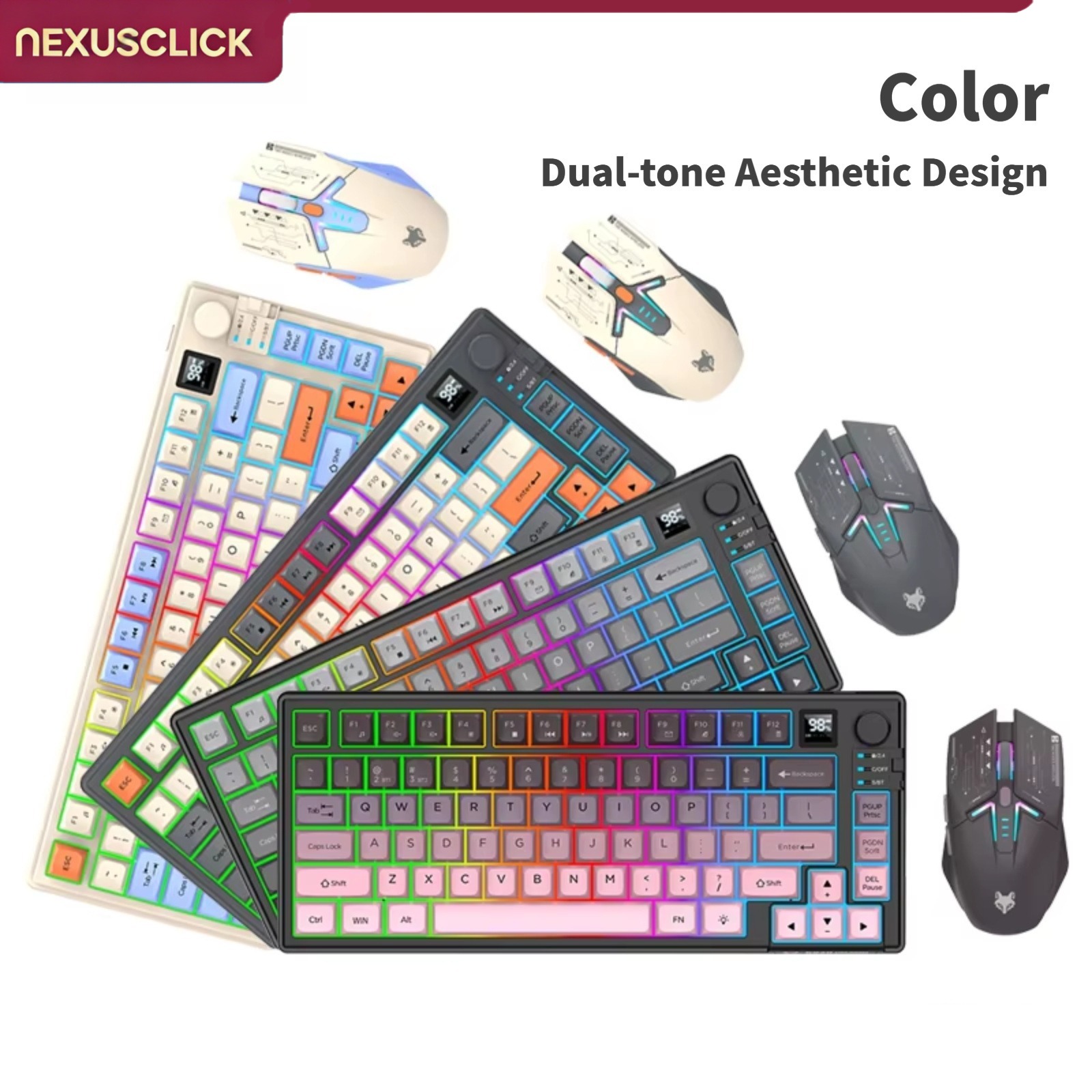 NexusClick Dual Mode Keyboard  - Gaming Keyboard And Mouse Combo Wireless recension och pris