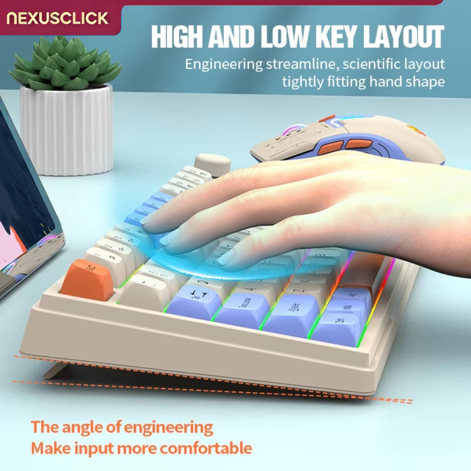 NexusClick Dual Mode Keyboard  - Gaming Keyboard And Mouse Combo Wireless recension och pris