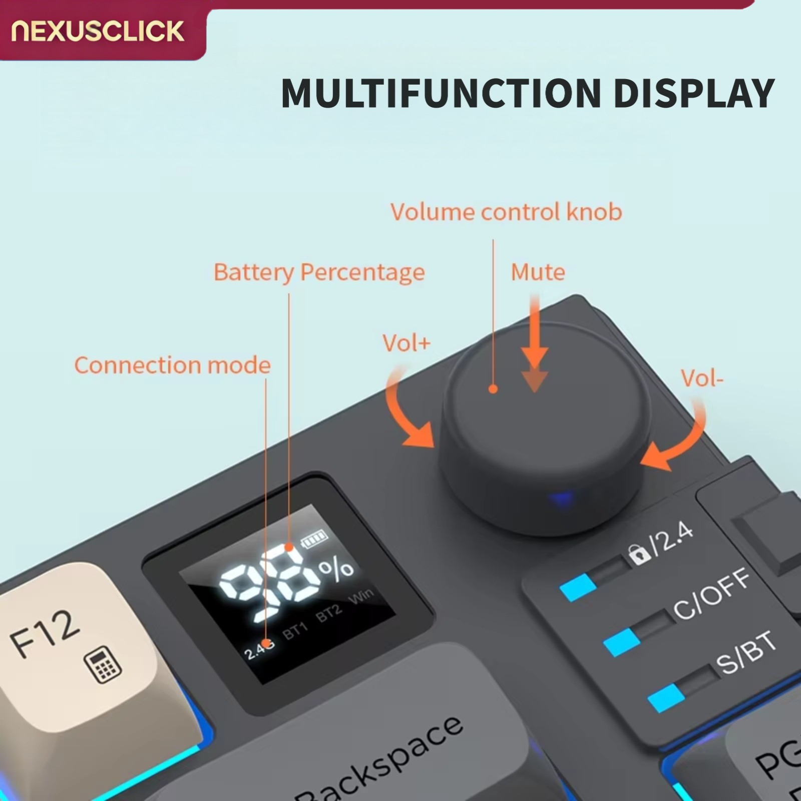 NexusClick Dual Mode Keyboard  - Gaming Keyboard And Mouse Combo Wireless recension och pris