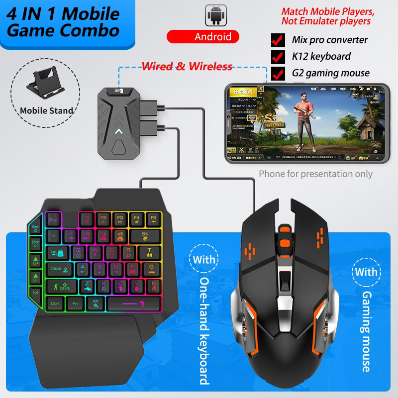 Mobile Games Converter Gaming  - Gaming Keyboard And Mouse Converter For Mobile recension och pris