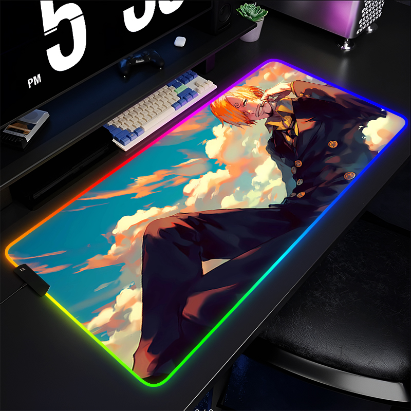 RGB Anime Mouse pad one piece  - Gaming Keyboard No Rgb recension och pris