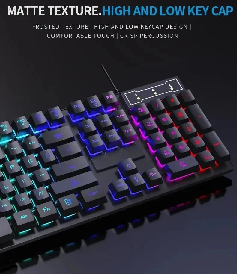 Kebidumei 104 key Backlit Mech - Keyboard Mouse Bundle Gaming recension och pris