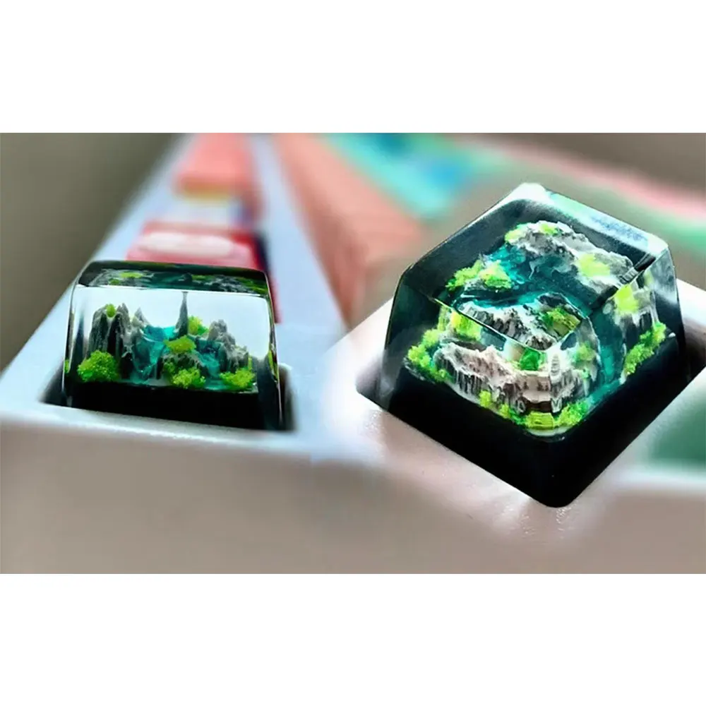 Mountain and Sea Keycaps Artis - Gaming Keyboard No Rgb recension och pris