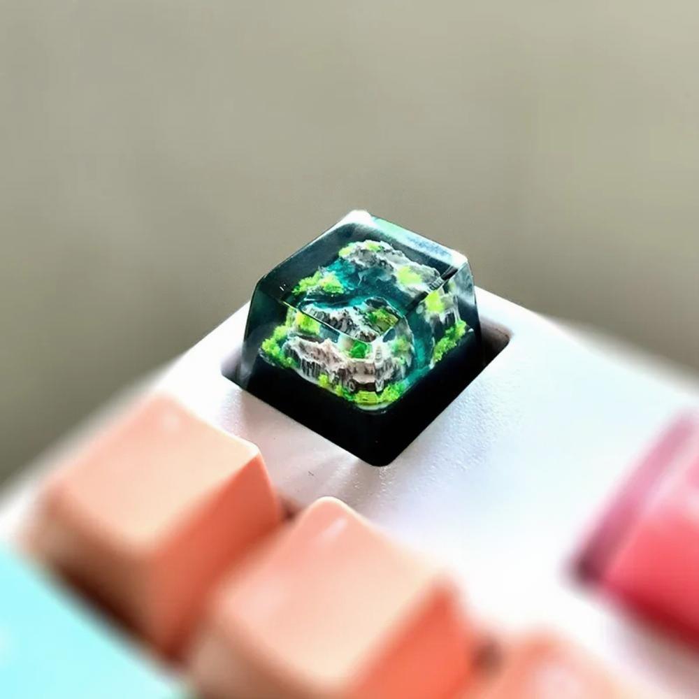 Mountain and Sea Keycaps Artis - Gaming Keyboard No Rgb recension och pris