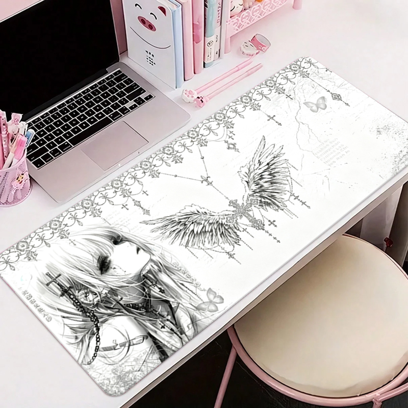 Leather Mousepad Black White A - Gaming Keyboard And Mouse Pad recension och pris
