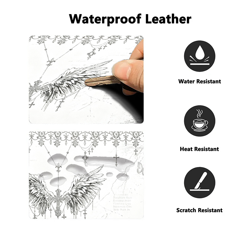 Leather Mousepad Black White A - Gaming Keyboard And Mouse Pad recension och pris