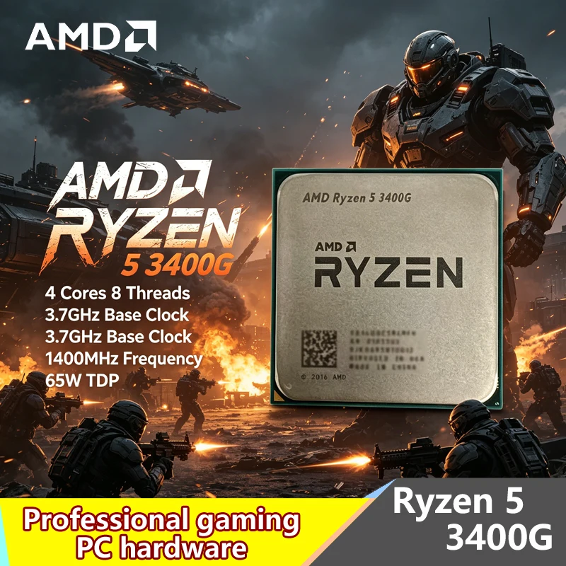 AMD Ryzen 5 3400G AM4 Desktop  - Amd Cpu Ryzen 5 recension och pris