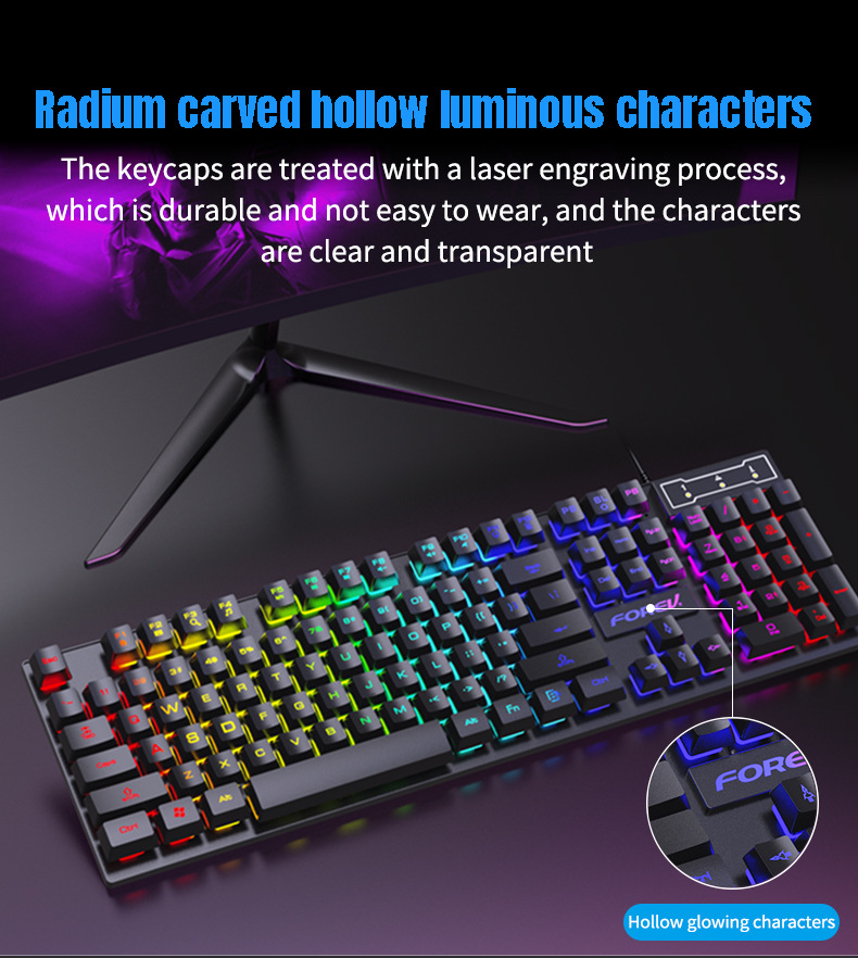 104 Key Backlit Mechanical Key - Keyboard Mouse Bundle Gaming recension och pris