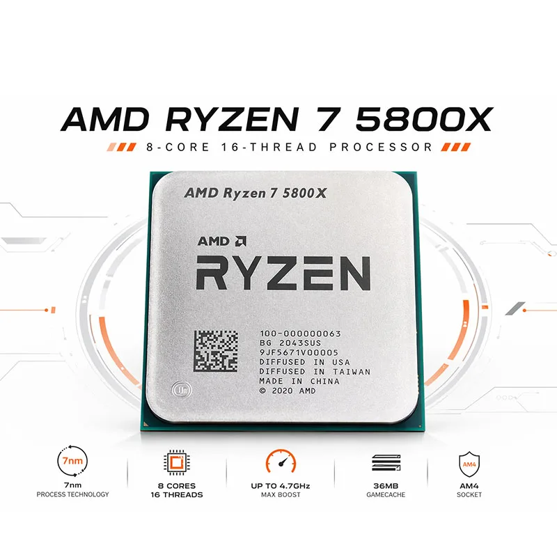 AMD Ryzen 7 5800X Unlocked Ove - Amd Cpu Ryzen 7 recension och pris